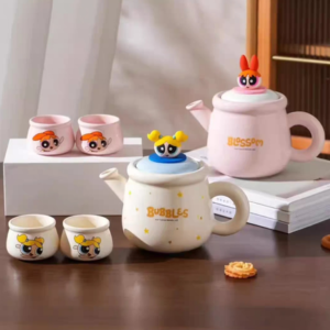 SET DE TE CERAMICA CHICAS 1 TETERA + 2 VASOS