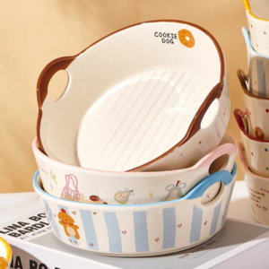 BOWL CERAMICA REDONDO CON 2 ASAS ANIMALITOS 2025080818336