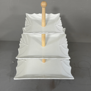 PLATO CERAMICA CUADRADO TRIPLE BLANCO 18CM X 18CM X 2.5 25CM X 25CM X 3.7CM 30CM X 30CM X 4.5CM