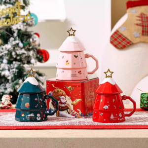 TAZA CERAMICA FORMA DE ARBOL NAVIDAD 2025080819692