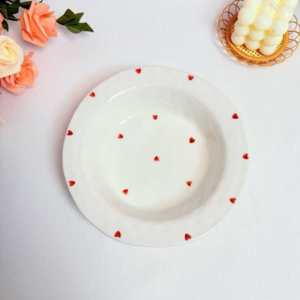 PLATO CERAMICA CON CORAZONES 2025080817902