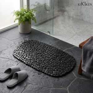 ALFOMBRA PARA BAÑERA PVC 35CM X 70CM, NEGRO