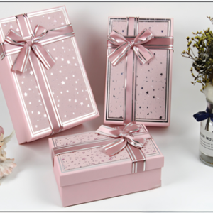 SET DE CAJA REGALO X 3 RECTANGULAR 23CM X 16CMX 9.5CM, 21CM X 14CM X 8CM, 19CM X 12CM X 6.5CM