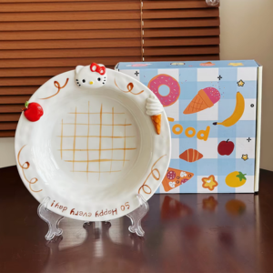 PLATO CERAMICA 8" GATO Y HELADO