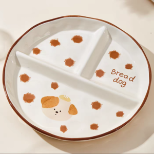 PLATO CERAMICA CON DIVISIONES GATOS Y PERROS 2025080822586