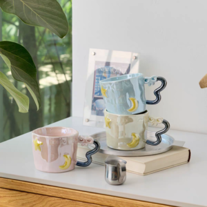 TAZA CERAMICA CON LUNA Y ESTRELLA