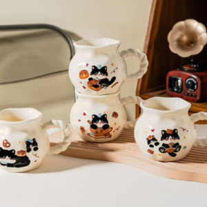 TAZA CERAMICA FORMA BOLSA GATO NEGRO 2025080821770