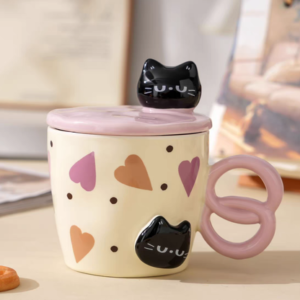 TAZA CERAMICA CON GATO NEGRO 2025080823033