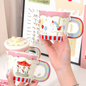 TAZA CERAMICA CABALLOS