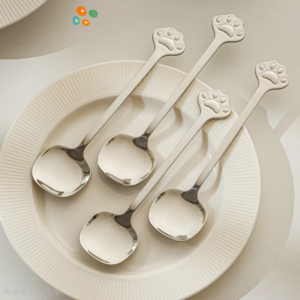 CUCHARITA ACERO CON MANGO FORMA DE GARRA 2025080822050 - PAQUETE X 4