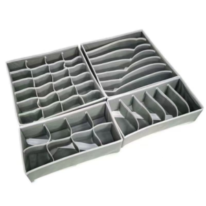 Organizador de ropa interior de tela no tejida gri AZ-C50020