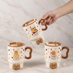 TAZA DE CERáMICA + TAPA PLáSTICA + SORBETE DE VI