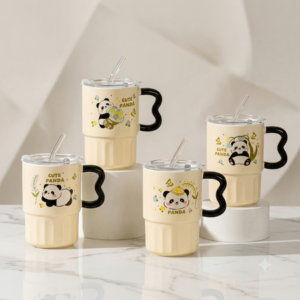 TAZA DE CERáMICA + TAPA PLáSTICA + SORBETE DE VI AZ-D30039