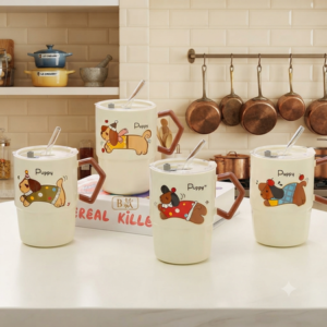 TAZA PERRITOS CON SORBETE AZ-B70009