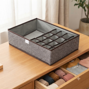 Organizador de tela color gris 17 compartimentos