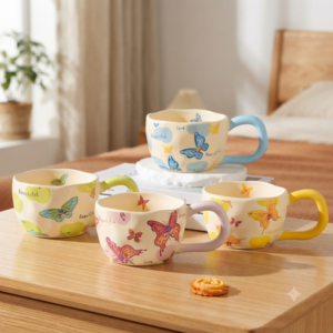 TAZA DISEÑO MARIPOSA AZ-B70004