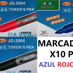 MARCADOR CAJA X10PCS INDELEBLE 3 COLORES