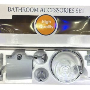SET ACCESORIOS X7PCS CROMADO BAÑO CAJA
