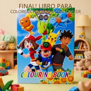 LIBRO PARA COLOREAR POKEMON CON STICKER X1U 8888(Y135) PRECIO FINAL!!!