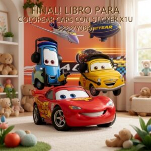LIBRO PARA COLOREAR CARS CON STICKER X1U 8888(Y089) PRECIO FINAL!!!