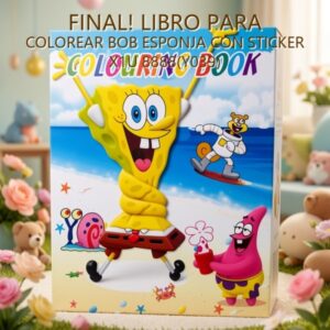 LIBRO PARA COLOREAR BOB ESPONJA CON STICKER X1U 8888(Y039) PRECIO FINAL!!!