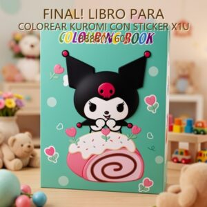 LIBRO PARA COLOREAR KUROMI CON STICKER X1U 8888(Y160) PRECIO FINAL!!!