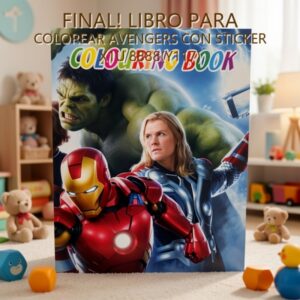 LIBRO PARA COLOREAR AVENGERS CON STICKER X1U 8888(Y117) PRECIO FINAL!!!