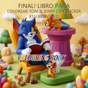 LIBRO PARA COLOREAR TOM & JERRY CON STICKER X1U 8888(Y032) PRECIO FINAL!!!