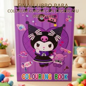 LIBRO PARA COLOREAR KUROMI CON STICKER X1U 8888(Y163) PRECIO FINAL!!!