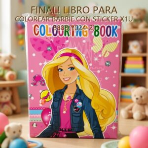 LIBRO PARA COLOREAR BARBIE CON STICKER X1U 8888(Y024-2) PRECIO FINAL!!!