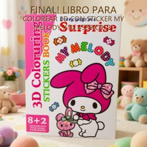 LIBRO PARA COLOREAR 3D CON STICKER MY MELODY X1U 4589(C012) PRECIO FINAL!!!