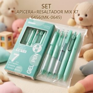 SET LAPICERA+RESALTADOR MIX X7 6456(MK-0645)