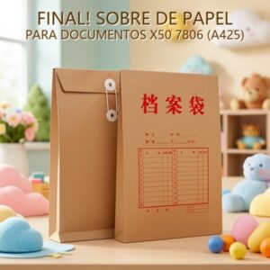 SOBRE DE PAPEL PARA DOCUMENTOS X50 7806 (A425) PRECIO FINAL!!!