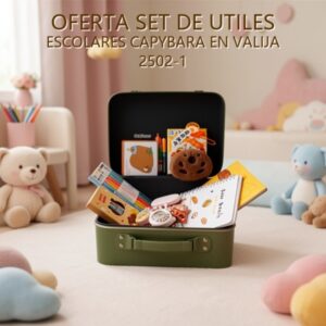 SET DE UTILES ESCOLARES CAPYBARA EN VALIJA 2502-1 PRECIO FINAL!!!