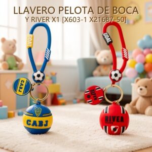 LLAVERO PELOTA DE BOCA Y RIVER X1 [X603-1 X21687-50]