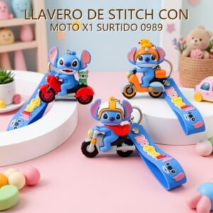 LLAVERO DE STITCH CON MOTO X1 SURTIDO 0989