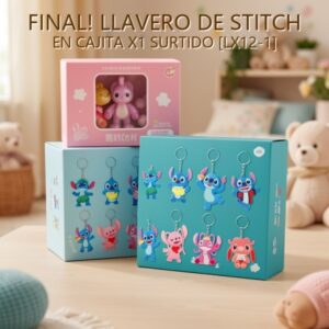 LLAVERO DE STITCH EN CAJITA X1 SURTIDO [LX12-1]