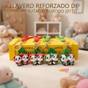 LLAVERO REFORZADO DE PANDA FRUTAL X1 SURTIDO [0773]