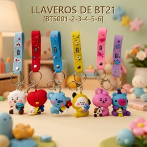 LLAVEROS DE BT21 [BTS001-2-3-4-5-6]