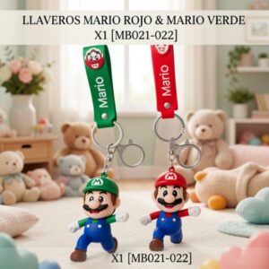 LLAVEROS MARIO ROJO & MARIO VERDE X1 [MB021-022]