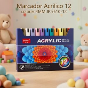 Marcador Acrilico 12 colores 4MM [JP.5510-12]