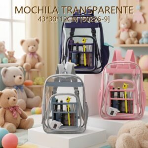 MOCHILA TRANSPARENTE 43*30*12CM [50226-9]