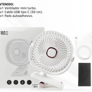 MINI VENTILADOR CLIP RECARGABLE