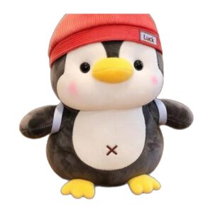 Pingüino con gorro y mochila 24cm