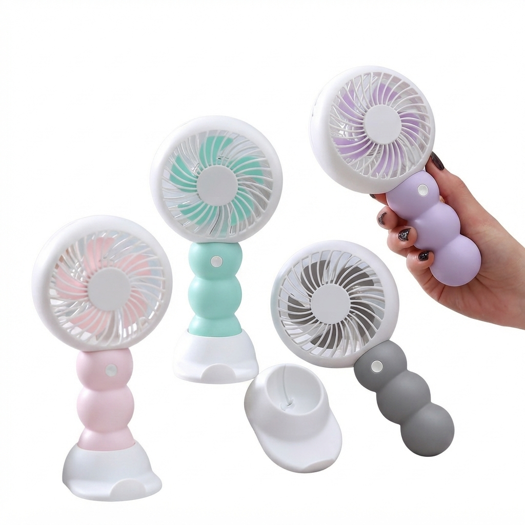 Ventilador de mano recargable con base de apoyo D80015