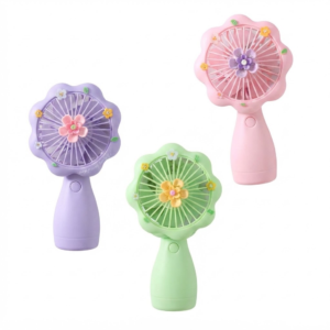 Ventilador de mano forma flor