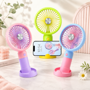 Ventilador de mano recargable con soporte para celular D90001