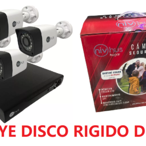 KIT CAMARAS X4 NIVHUS + DISCO 1TB