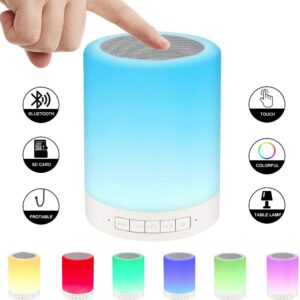 LAMPARA TACTO C PARLANTE LEDS COLORES