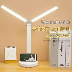 Lampara de Escritorio LED Doble Brazo Recargable